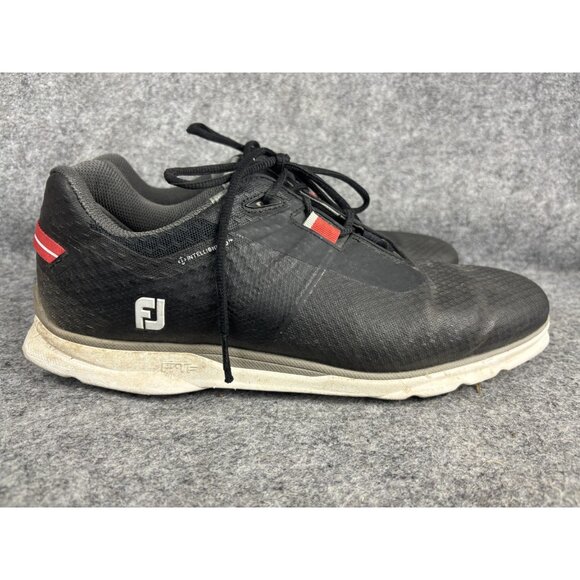 FootJoy Pro SL Golf Shoes Mens Size 10 Black White Spikeless Lace‎ Up FJ Logo main image 6